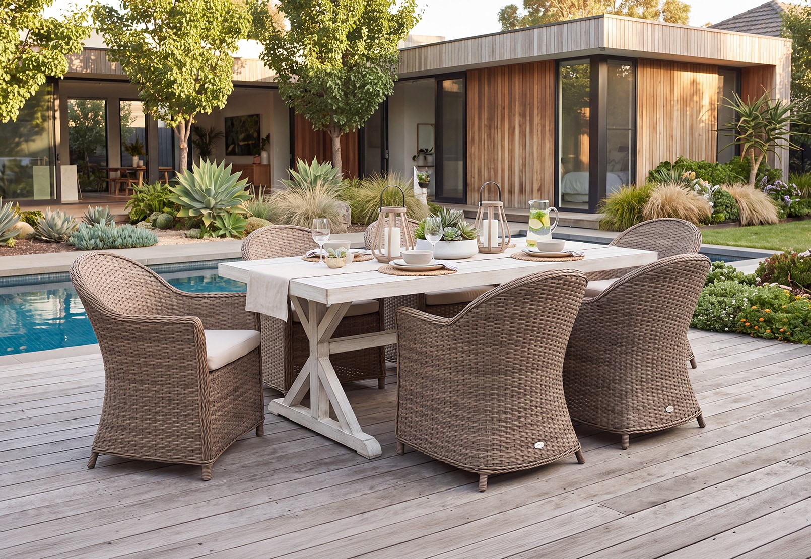 MIAMI 7 Piece Outdoor Dining Setting. – image 1 of 9