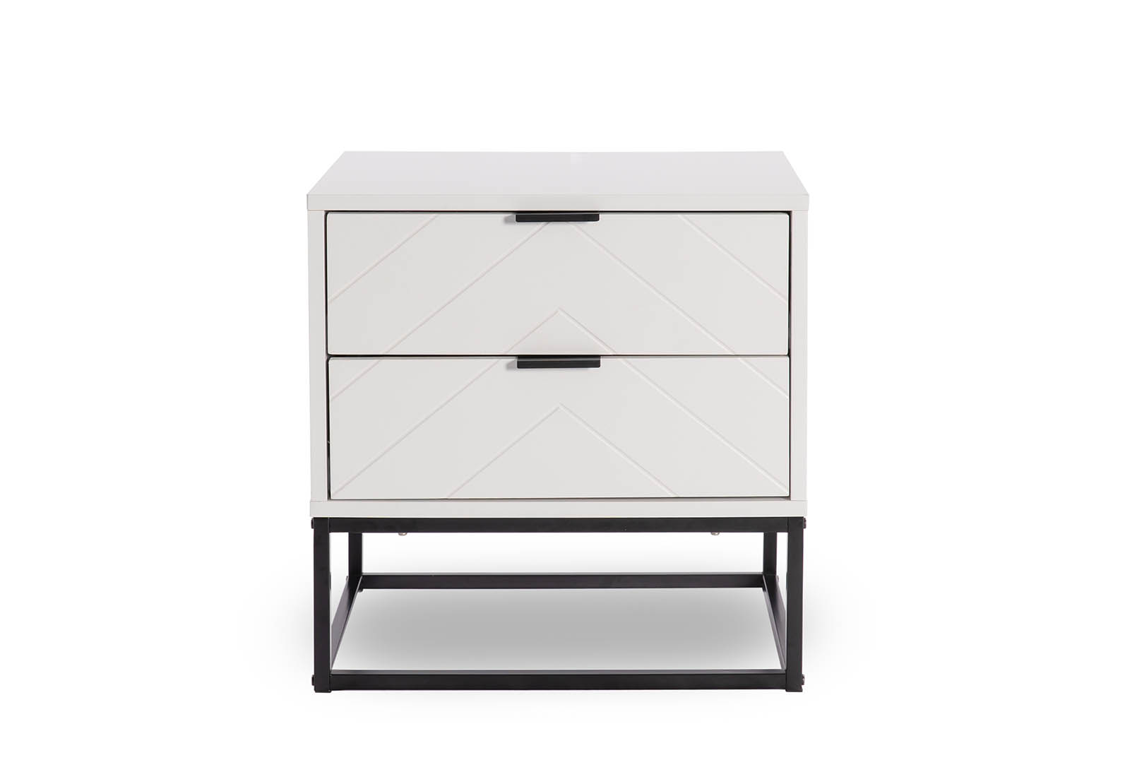 HARDING White 2 Drawer Bedside – image 2 of 5