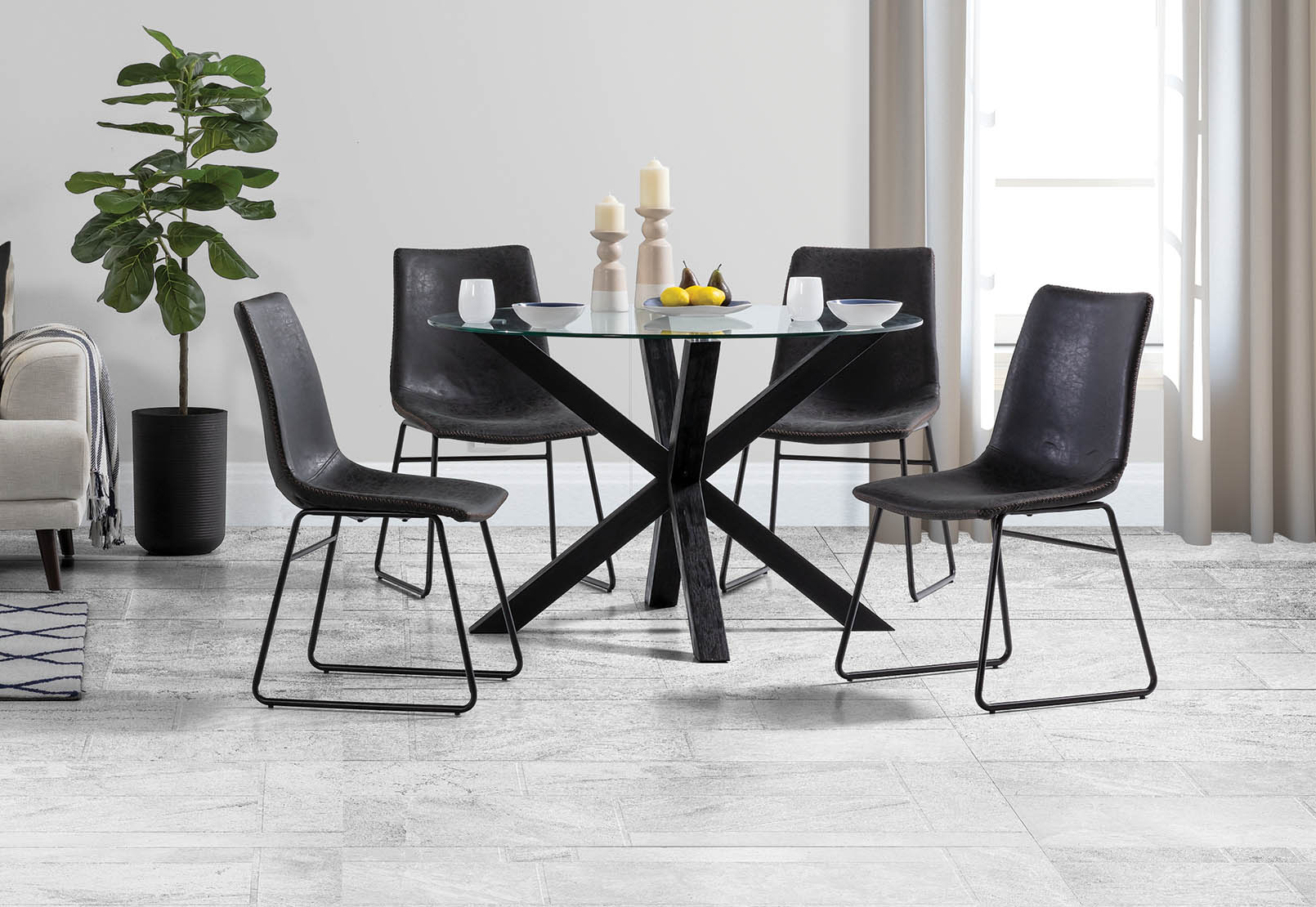 PROMENADE 5 Piece Dining Suite with Loire Dining Chairs – image 1 of 3