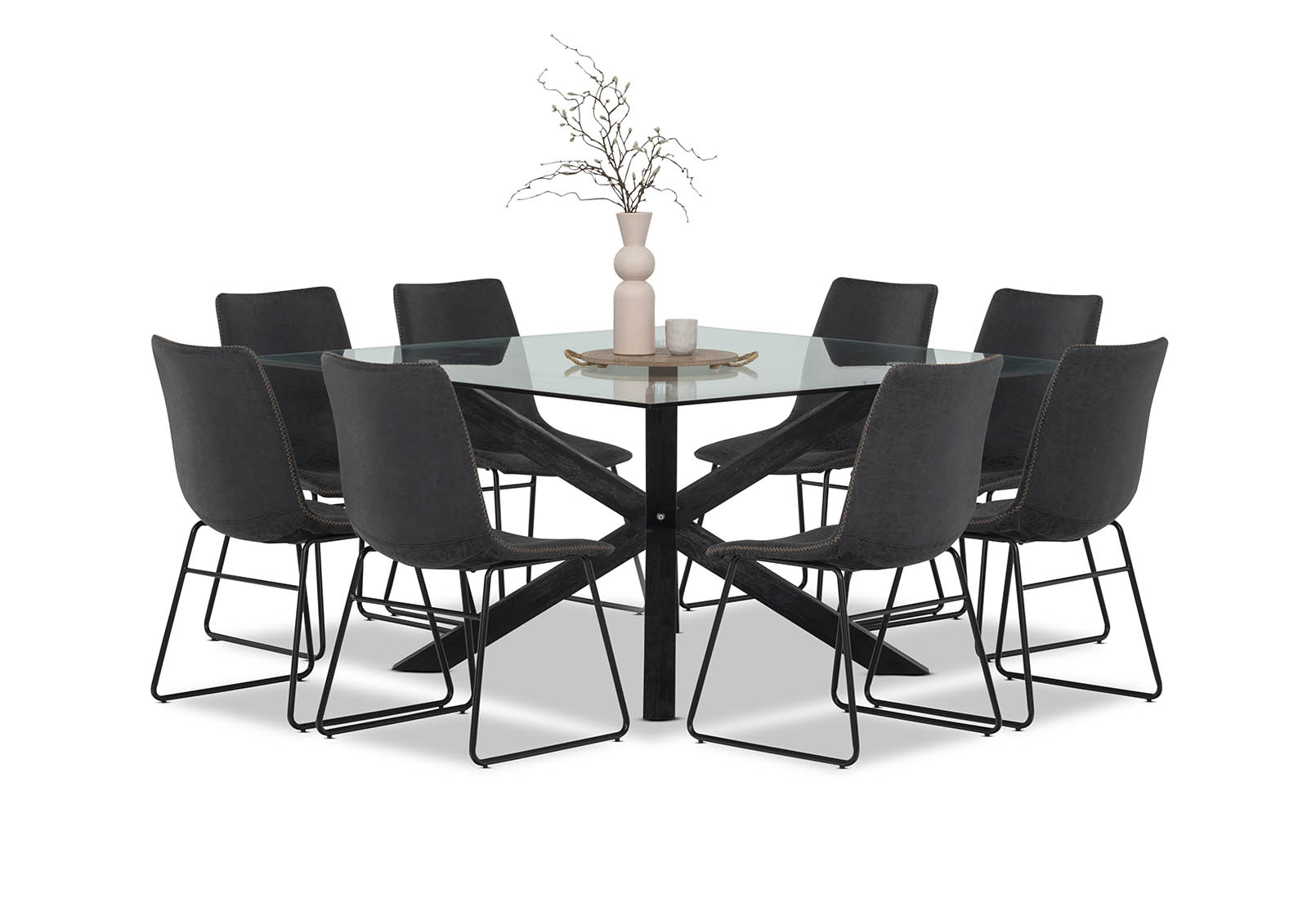 PROMENADE 9 Piece Dining Suite with Loire Dining Chairs – image 2 of 3