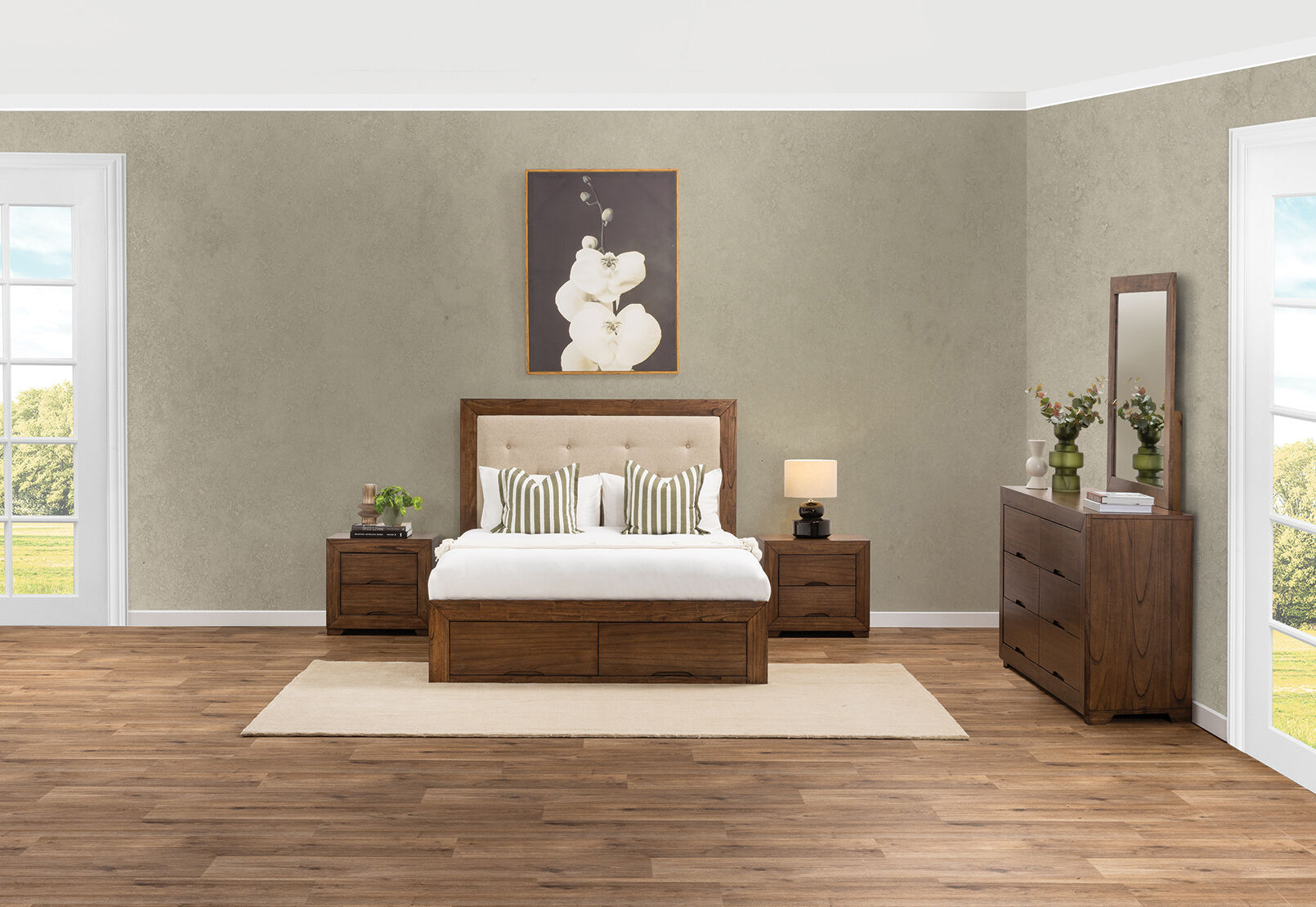 BOGOTA 4 Piece King Bed Dresser Chest Suite – image 3 of 3