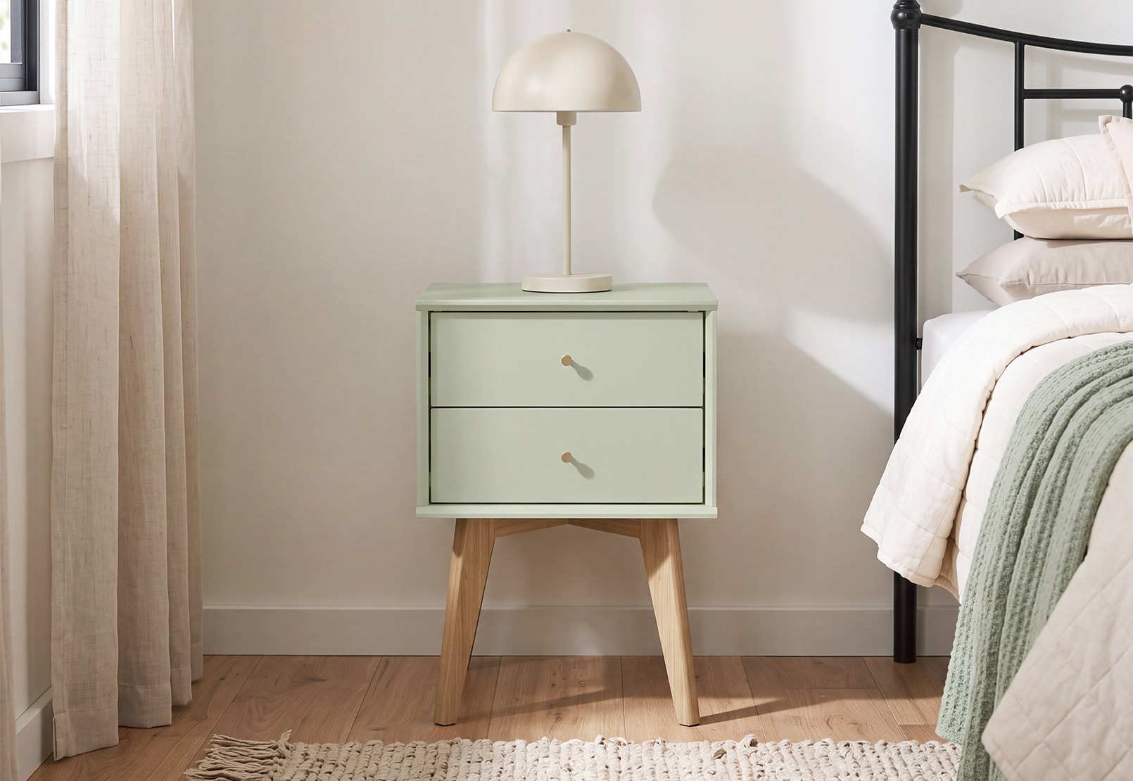 FIELDS 2 Drawer Bedside Table – image 1 of 8