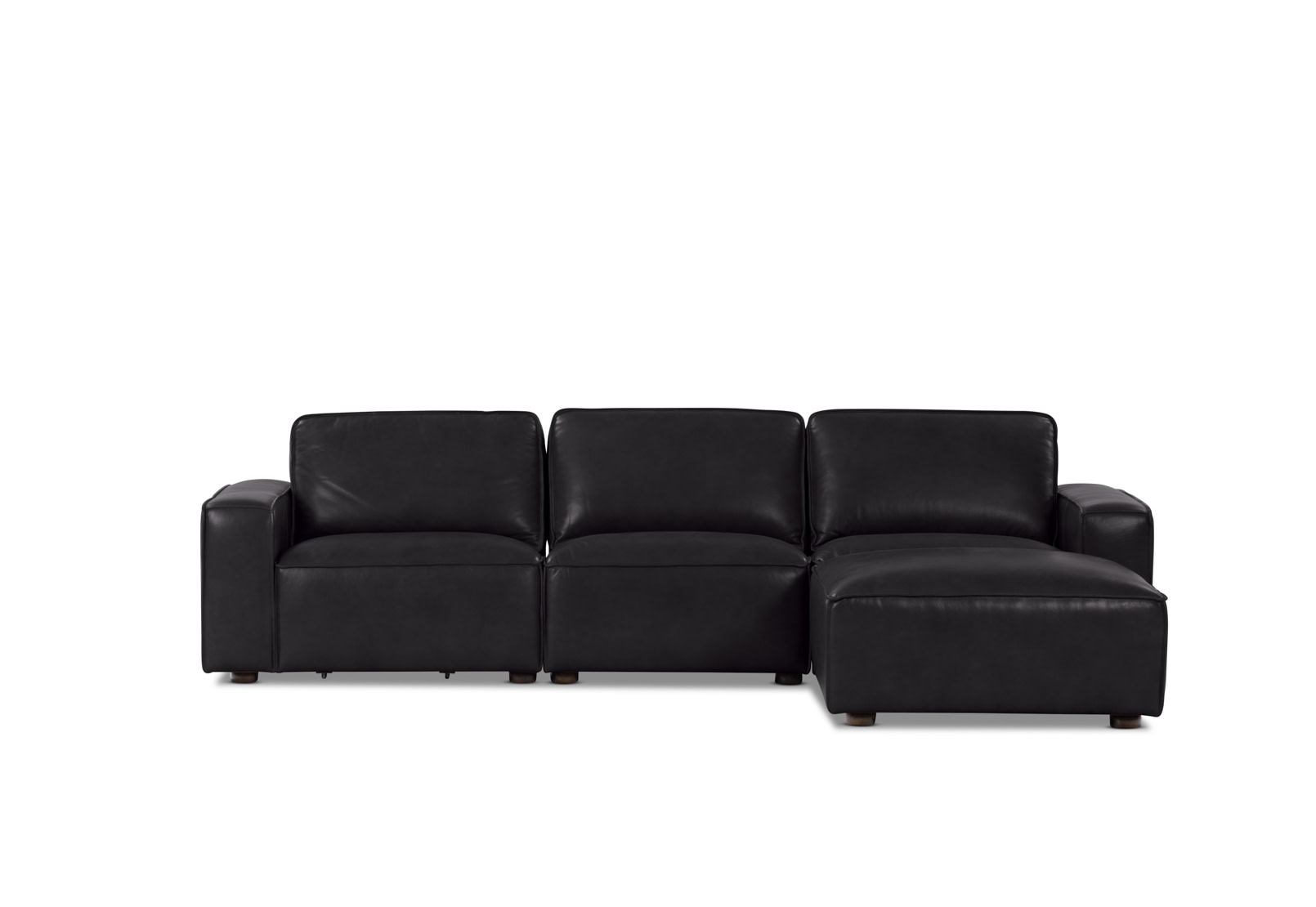 BARTELLE LEATHER 3.5 Seater Sofa with Ottoman. – image 1 of 11