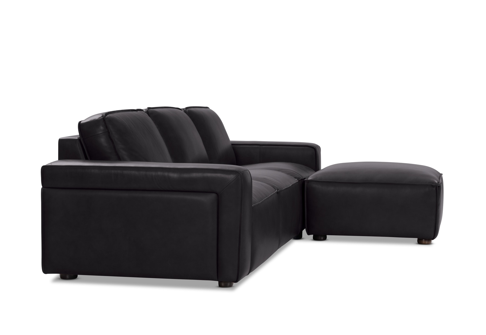 BARTELLE LEATHER 3.5 Seater Sofa with Ottoman. – image 7 of 11