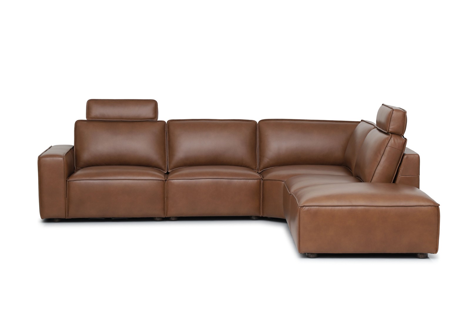 BARTELLE LEATHER 5 Piece RHF Corner Chaise – image 3 of 5