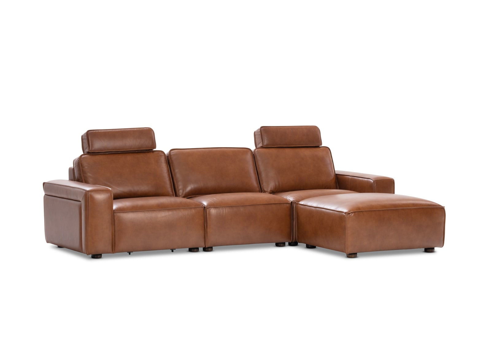 BARTELLE LEATHER 3.5 Seater Sofa with Ottoman – image 3 of 13