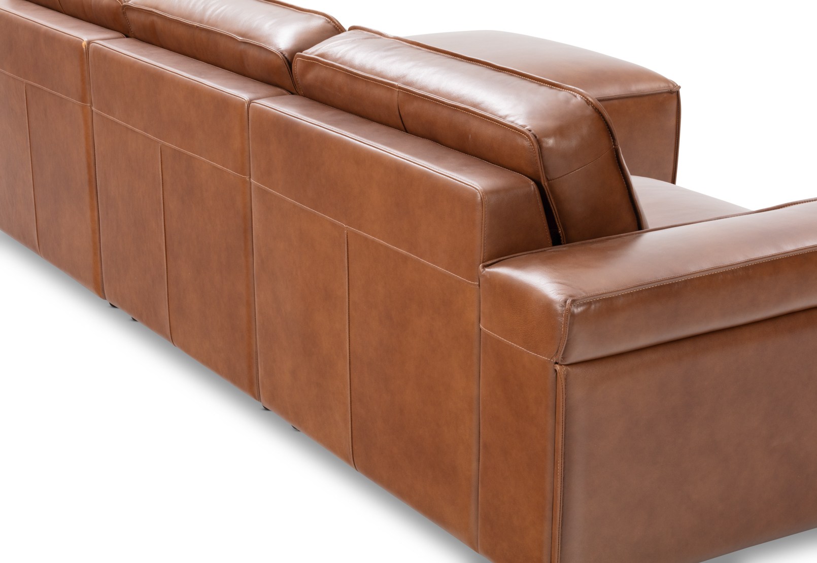 BARTELLE LEATHER 3.5 Seater Sofa with Ottoman – image 8 of 13