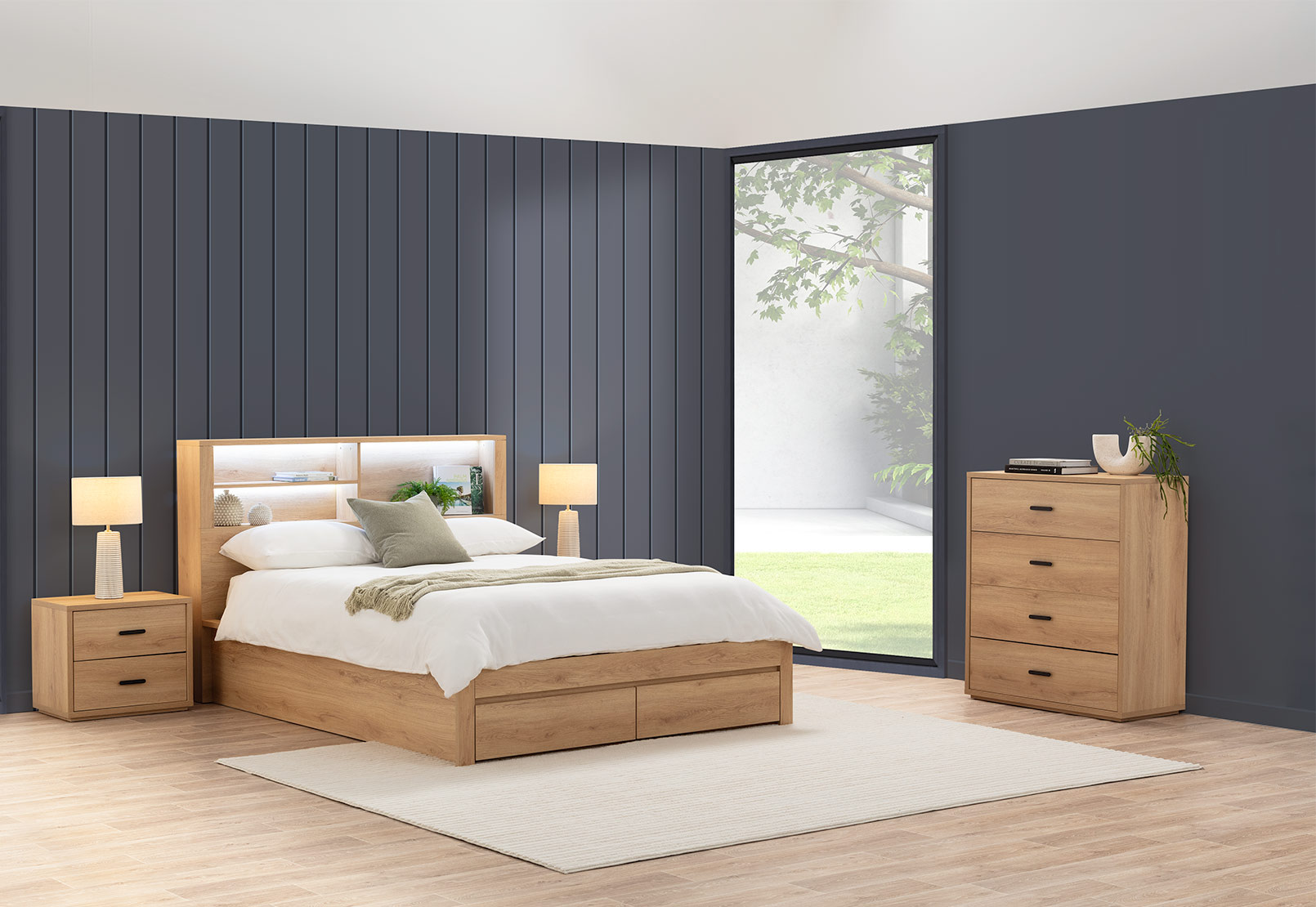 COLWYN BAY Queen Gas Lift Bed with 2 Drawers – image 26 of 26