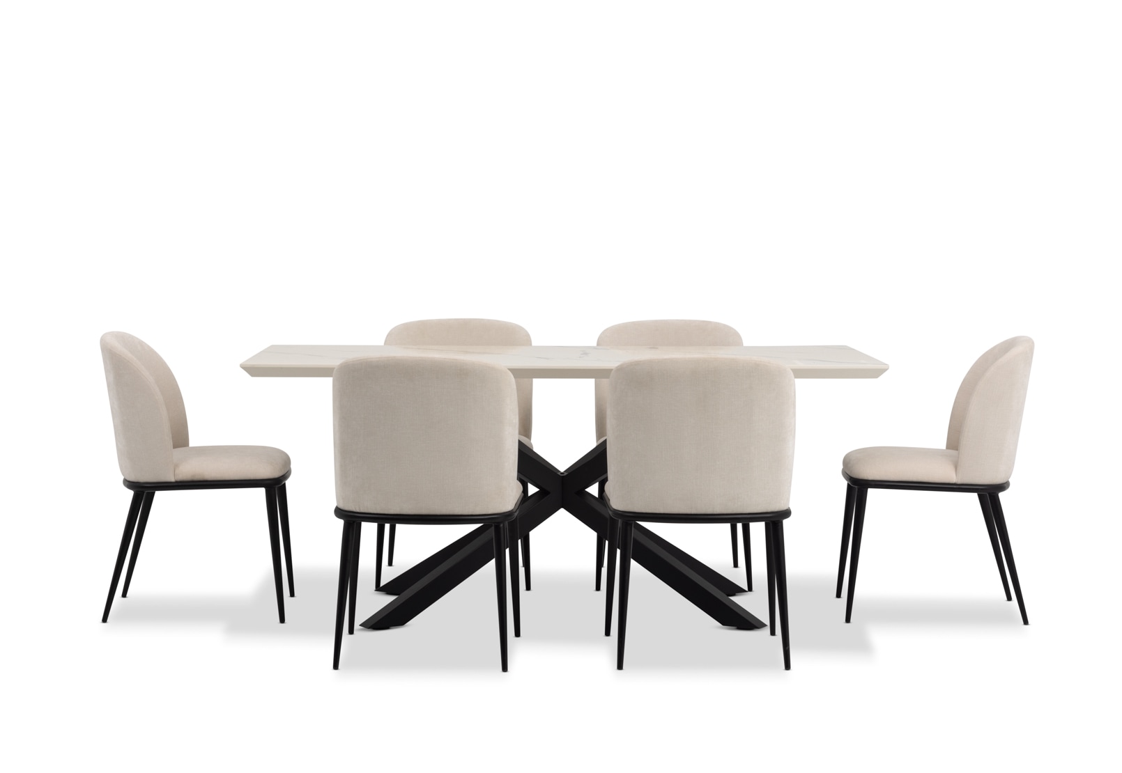 ARABELLA 7 Piece Dining Suite with Cedric Dining Chairs – image 1 of 6