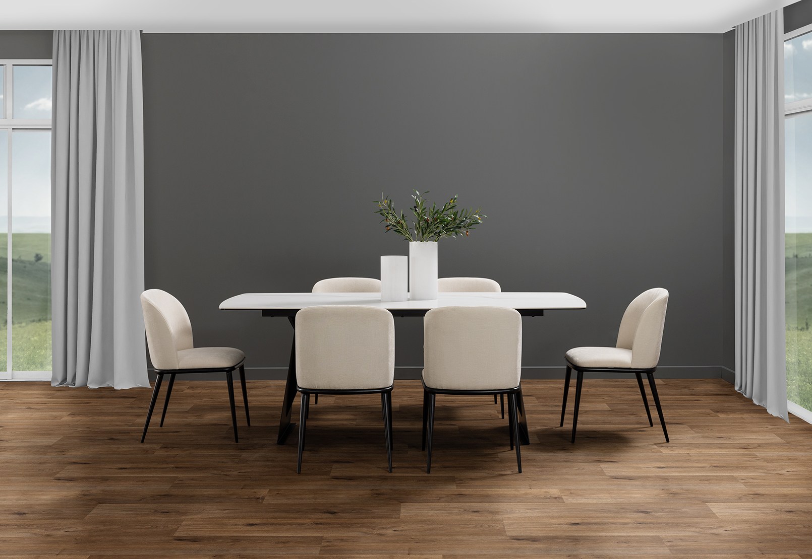 MACKINLEY 7 Piece Dining Suite with Cedric Dining Chairs – image 8 of 10