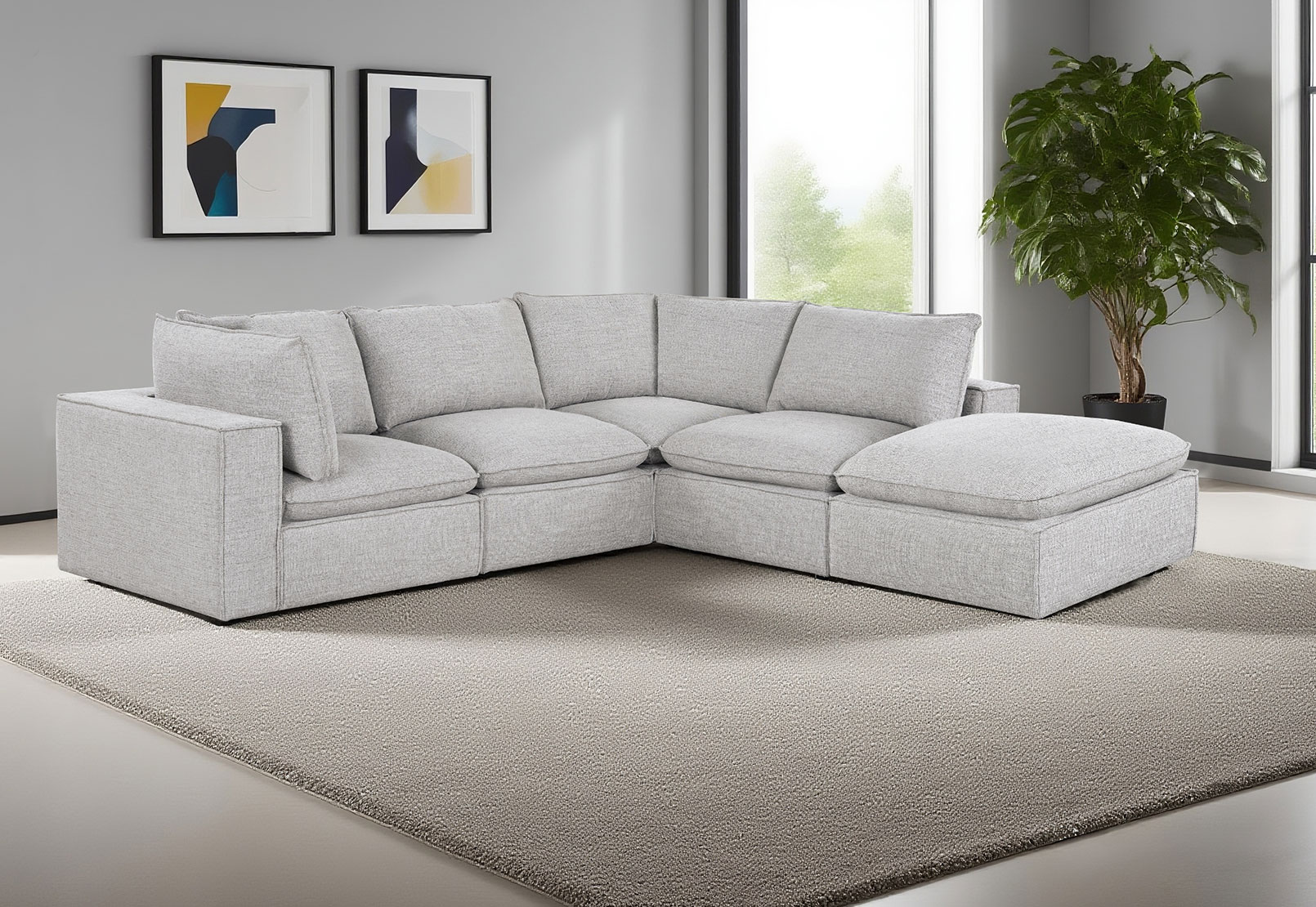 VIVIANA FABRIC 5 Seater CNR with Otto – image 1 of 7