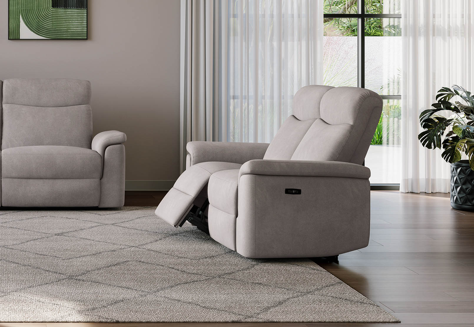JULIAN FABRIC 2 Seater Electric Recliners – image 13 of 13