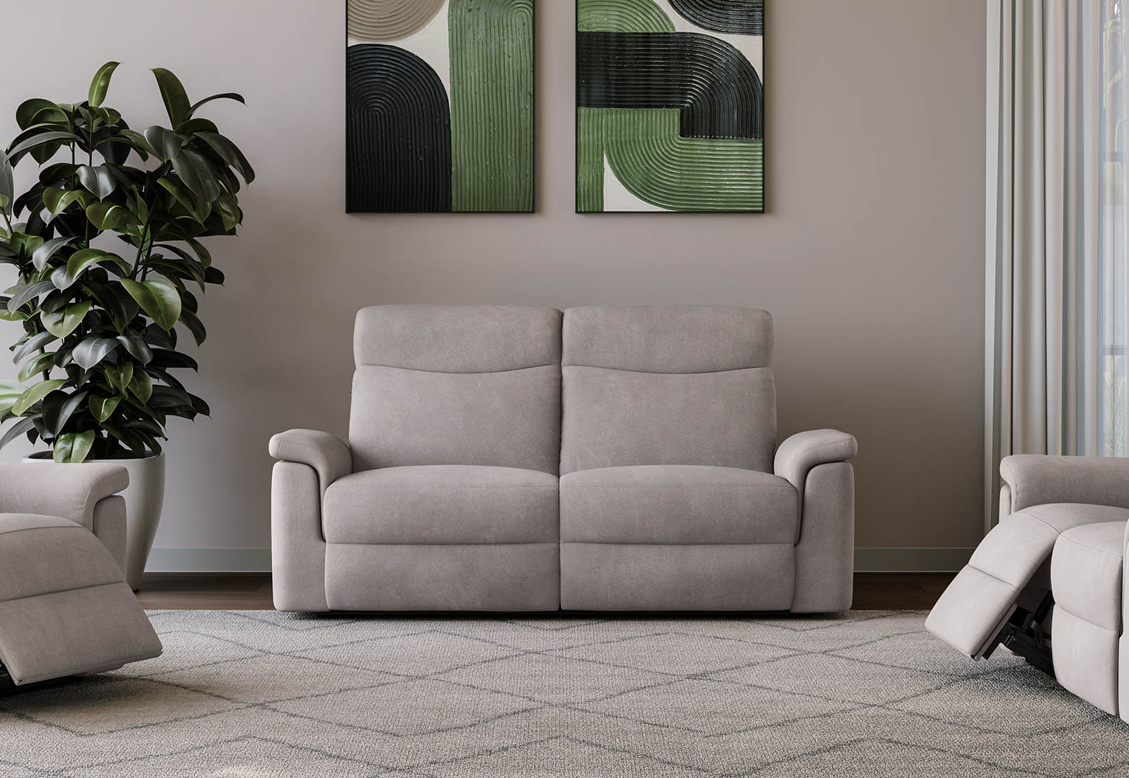 JULIAN FABRIC 3 Seater Electric Recliners (Fabric) – image 1 of 11