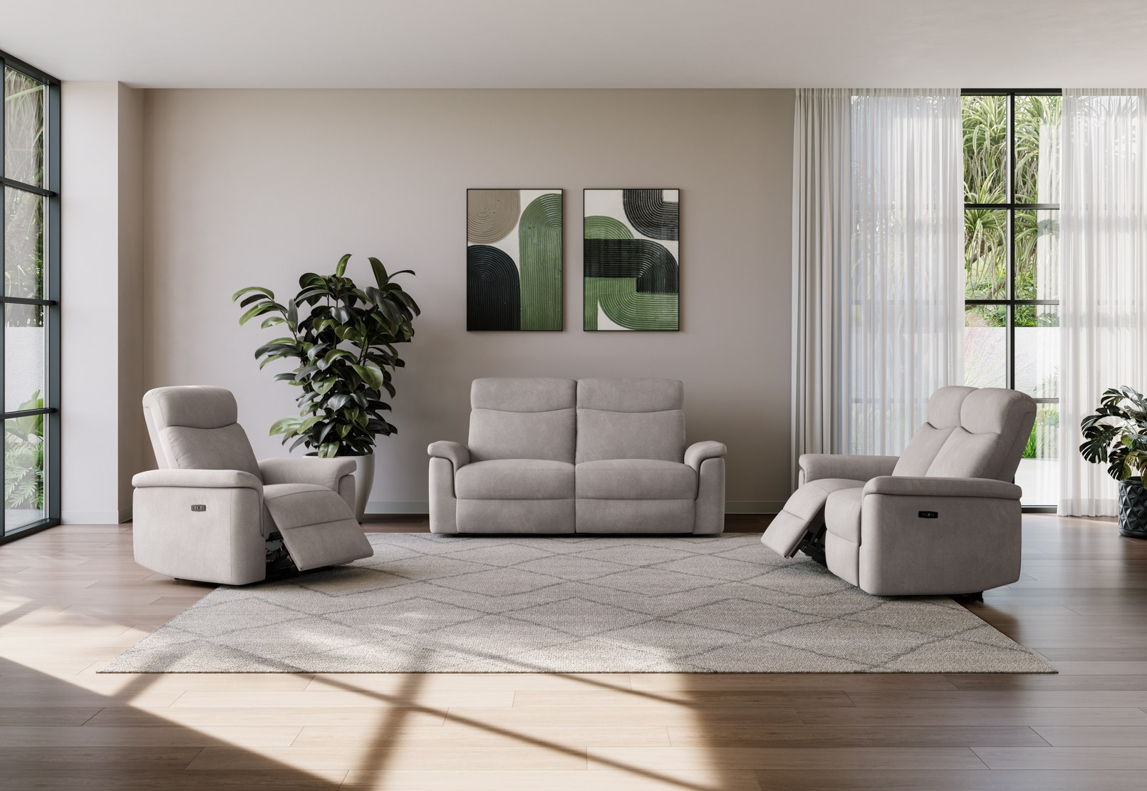 JULIAN FABRIC 3 Seater Electric Recliners (Fabric) – image 11 of 11