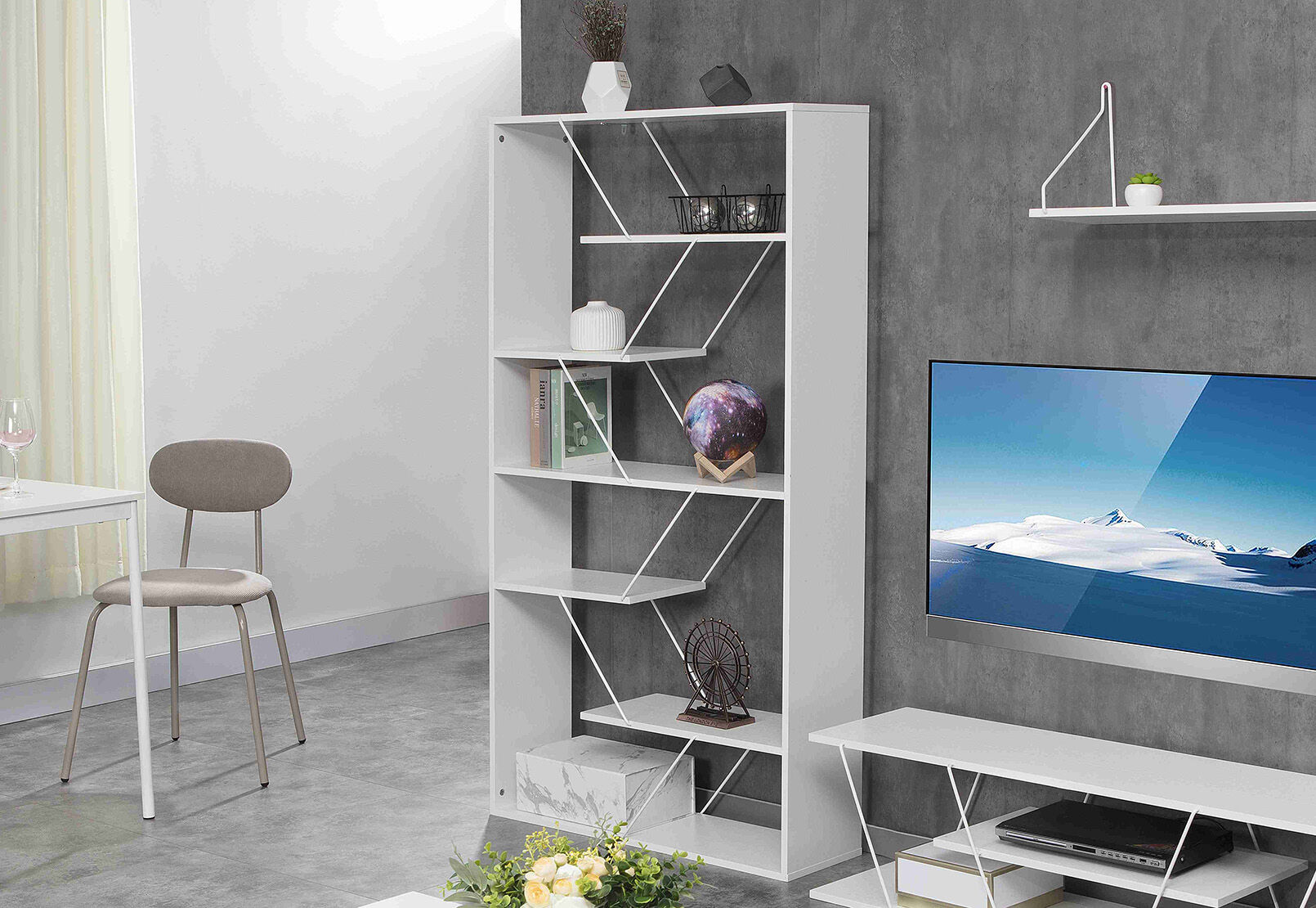 RODRIGUEZ 6 Tier Bookcase – image 1 of 6