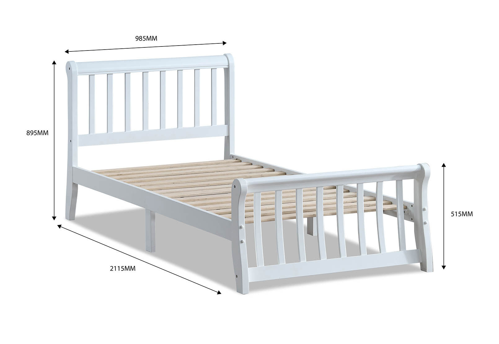 SABADELL White Single Bed – image 5 of 5