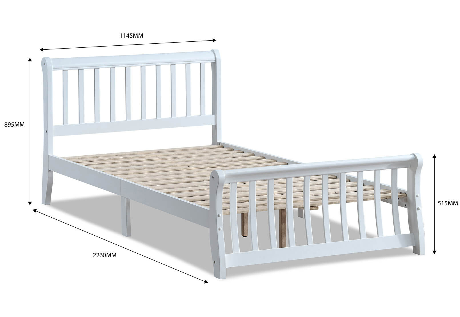 SABADELL White King Single Bed – image 5 of 5