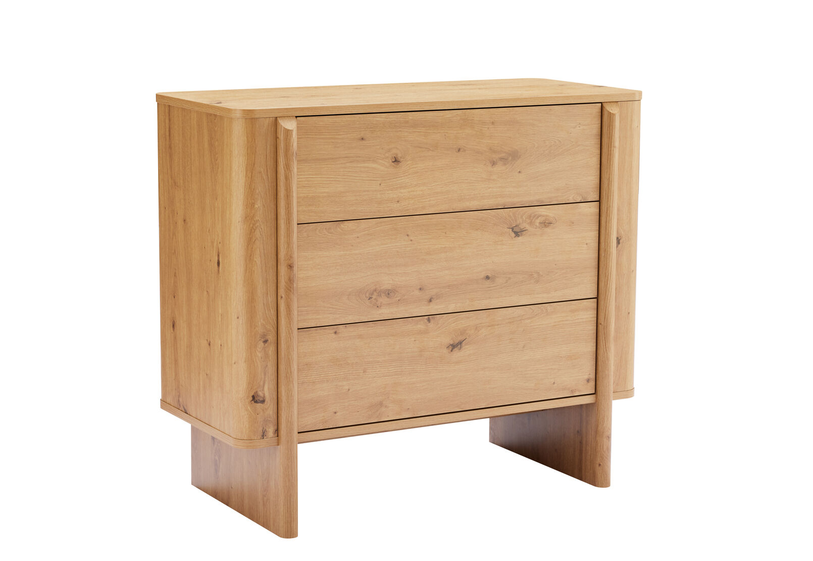 FONDI 3 Drawer Low Tall Chest – image 3 of 8