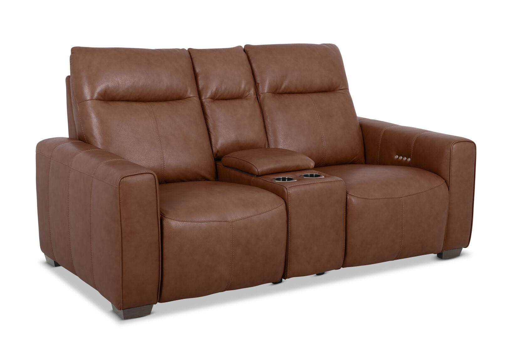 MATIAS LEATHER 2 Seater Electric Recliners with Console – image 2 of 10
