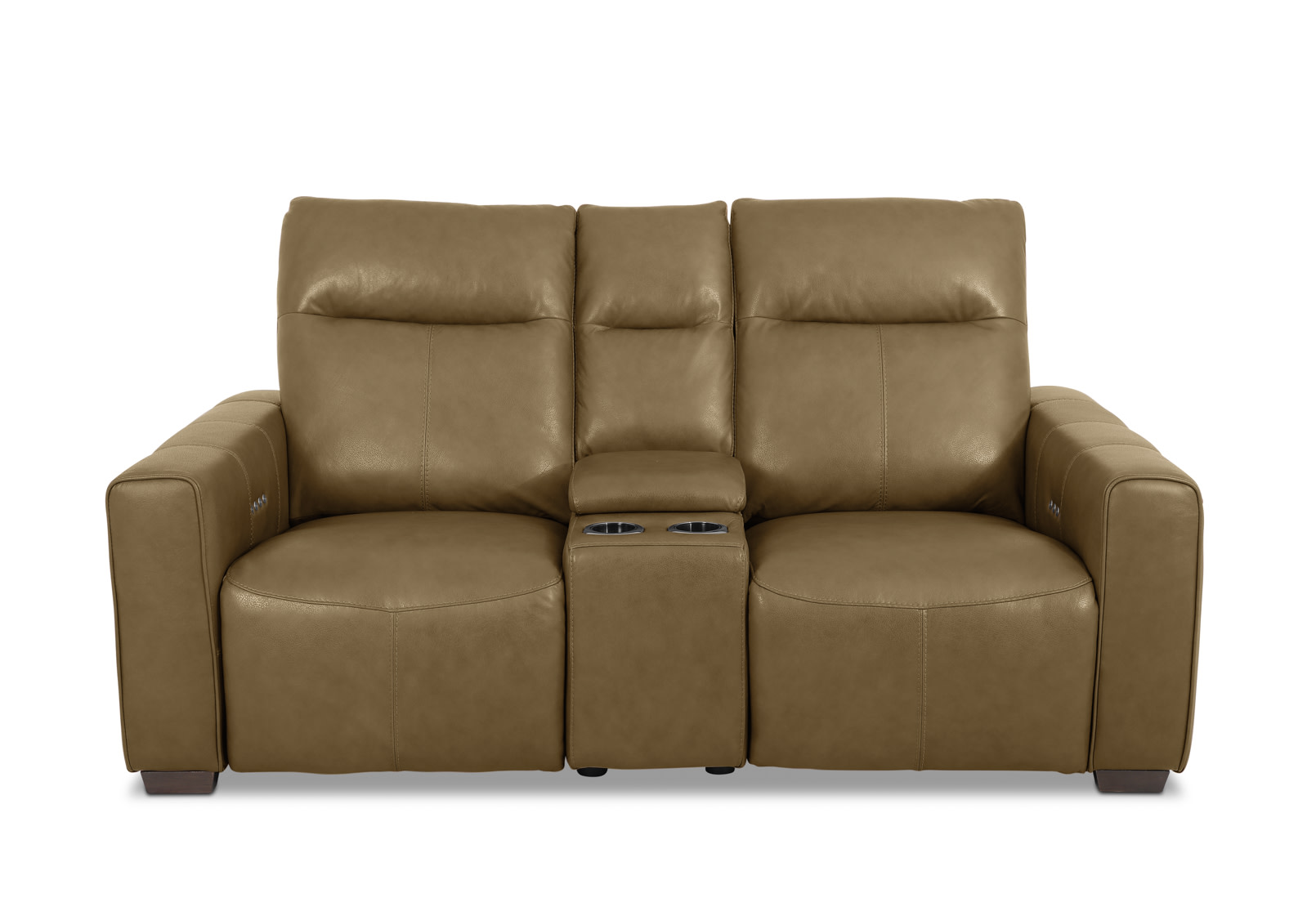 MATIAS LEATHER 2 Seater Electric Recliners with Console – image 1 of 10
