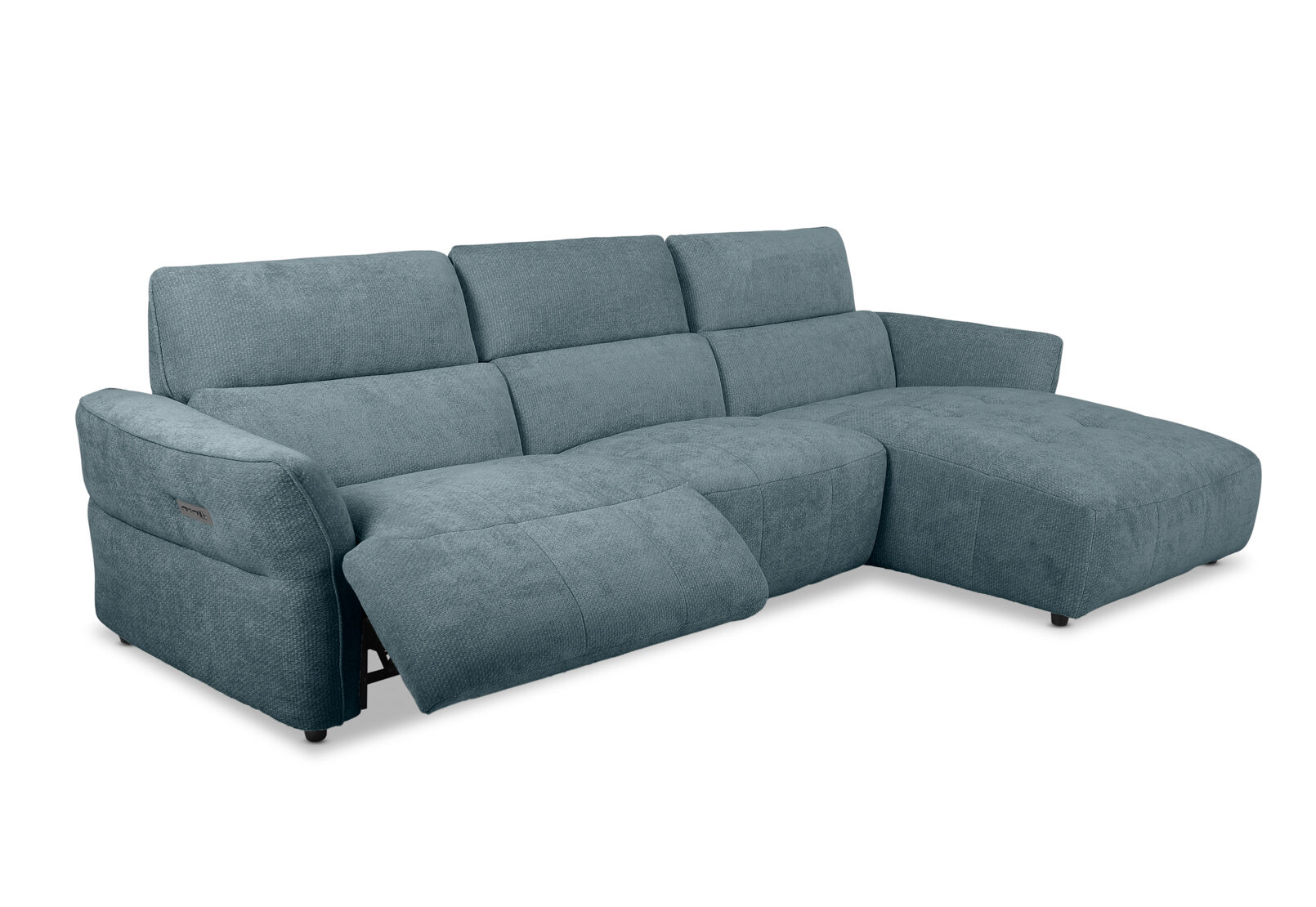 SUMMERVILLE FABRIC 3 Seater Right Hand Facing Chaise with Inbuilt Electric Recliner – image 5 of 13