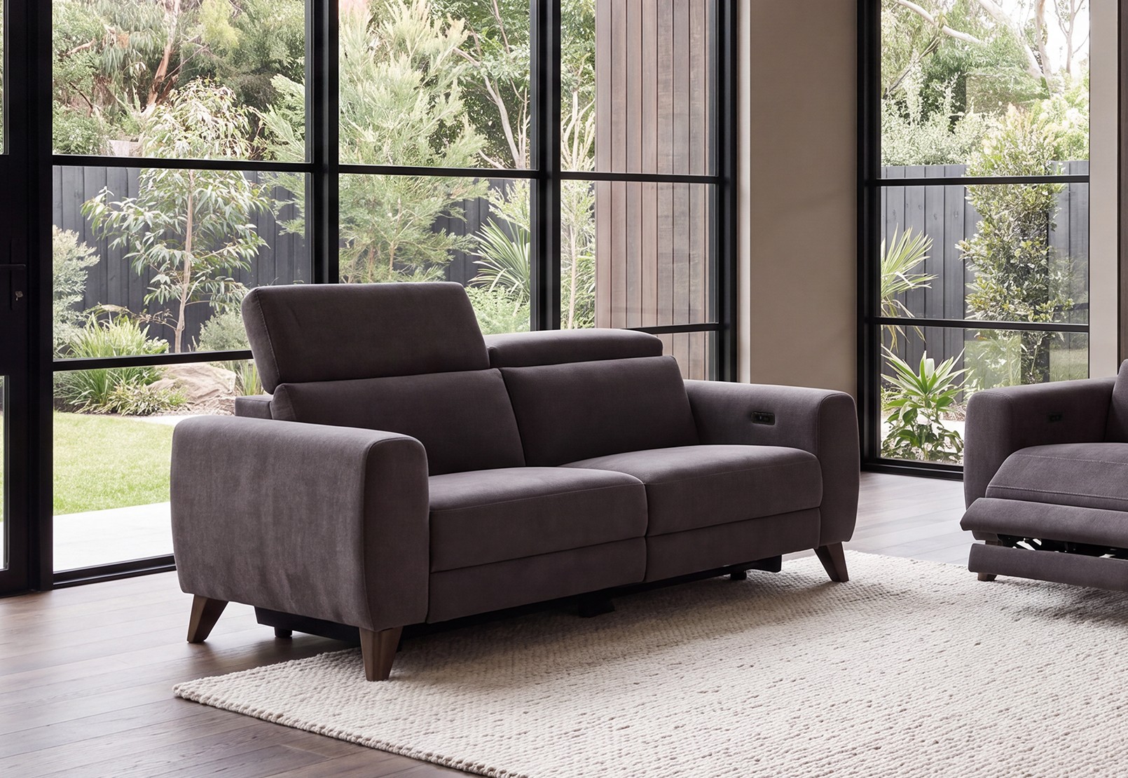 SPECTRA FABRIC 2 Seater with 2 Electric Recliners – image 1 of 8