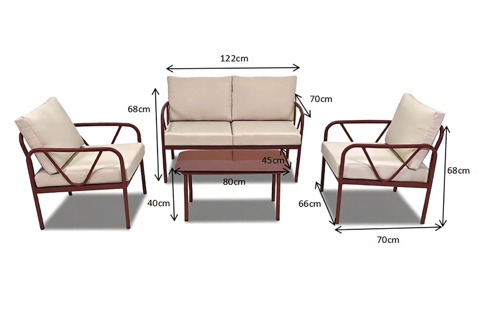 GARDA 4 Piece Outdoor Lounge Setting – image 16 of 19