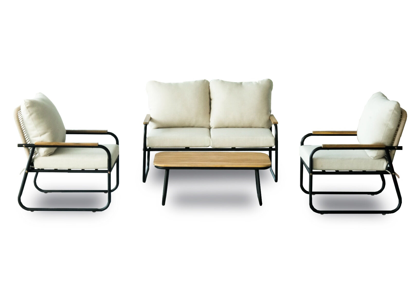 CERVANTES 4 PIECE OUTDOOR LOUNGE SETTING – image 2 of 9