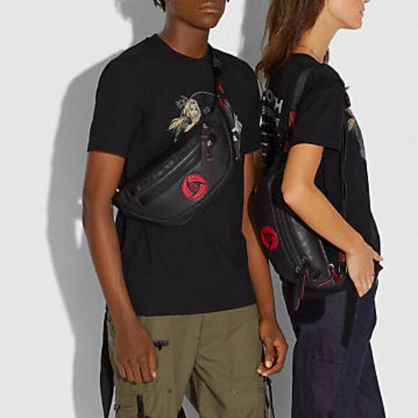 Coach X Michael B Jordan Naruto Shippuden Belt Bag Black