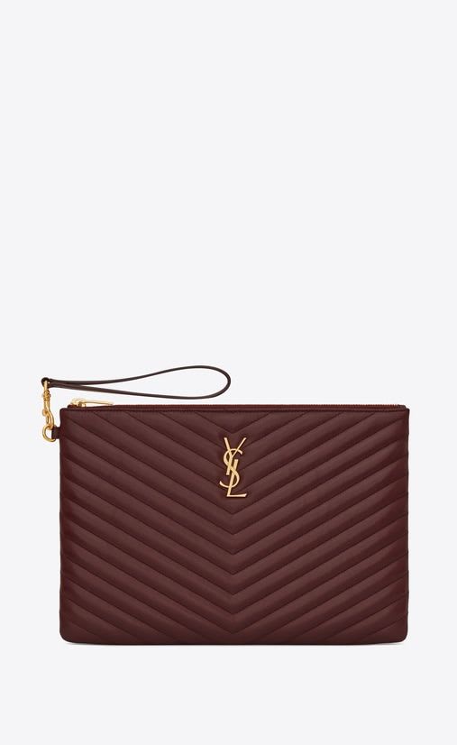 large loulou matelassé leather pouch
