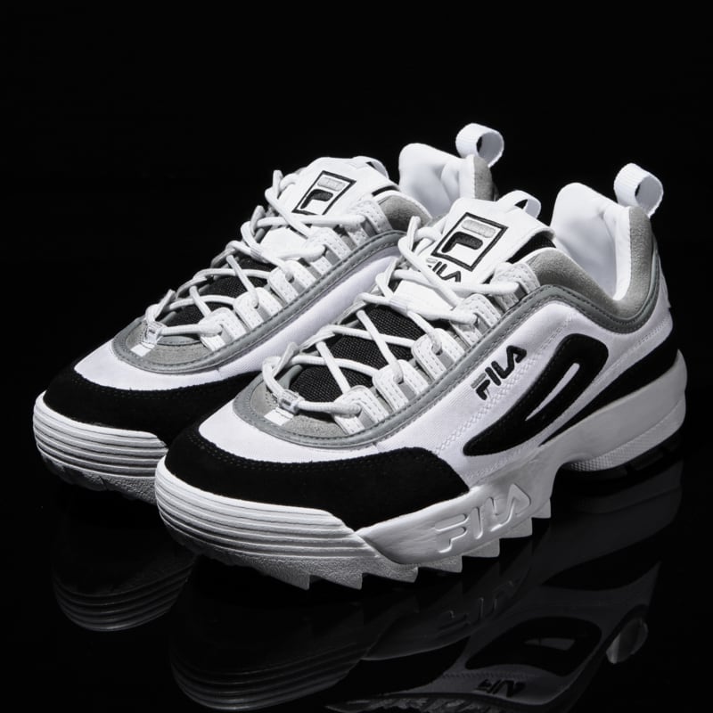 fila sneakers black and white