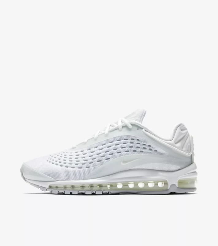 Nike Air Max Deluxe Men's Shoes, Triple White, 15