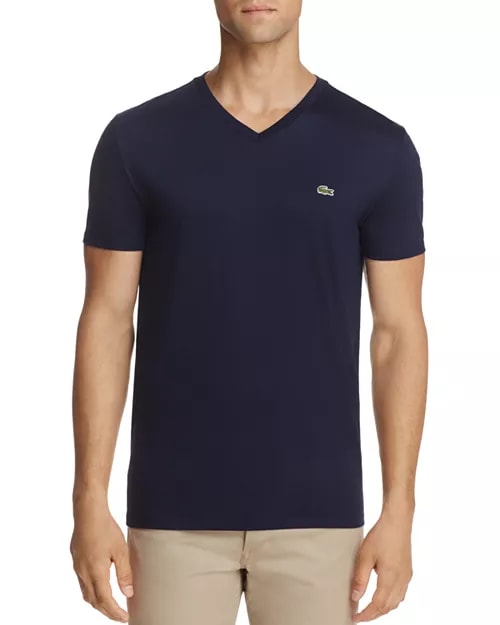 lacoste pima v neck