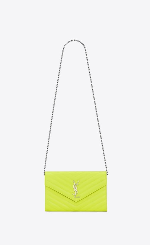 saint laurent neon yellow bag