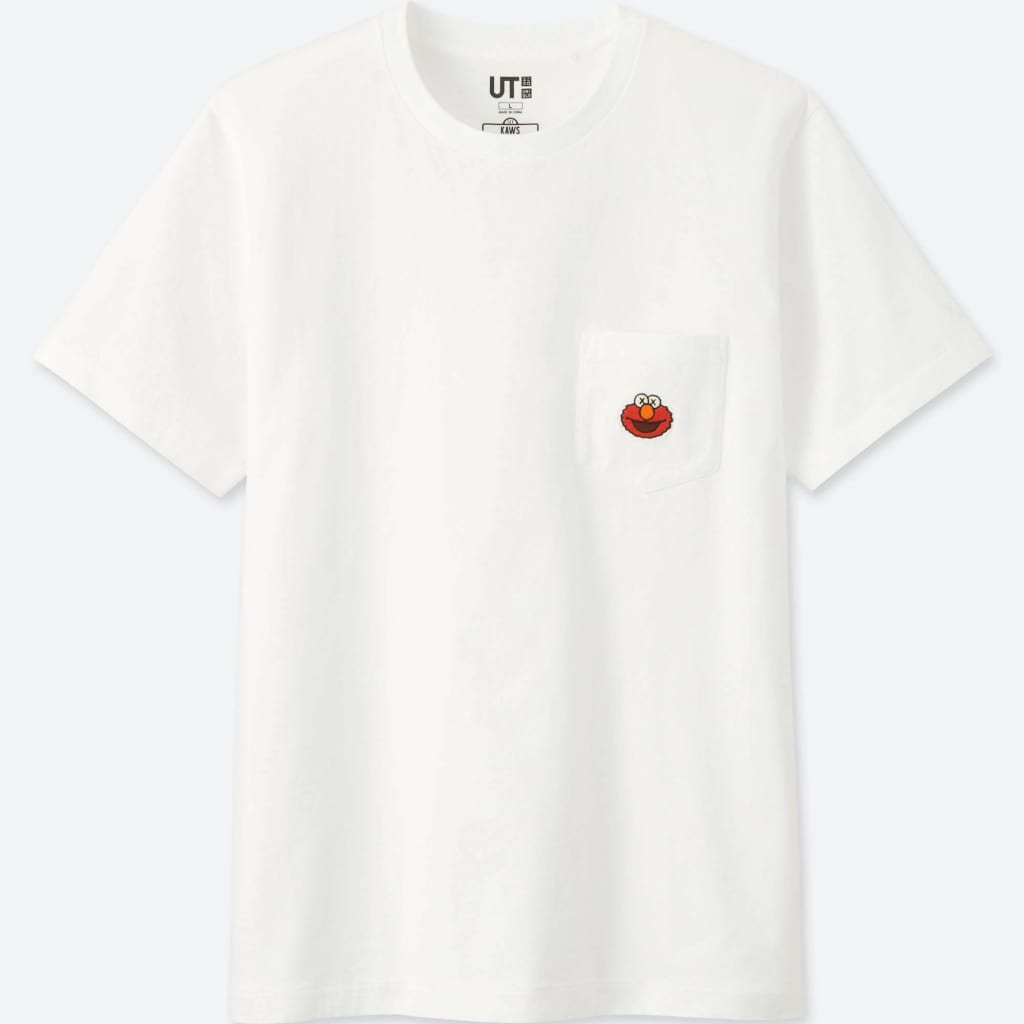 Uniqlo Kaws X Sesame Street Graphic T Shirt White M