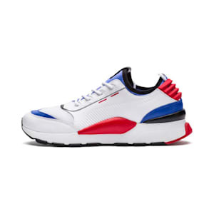 puma blue and red shoes