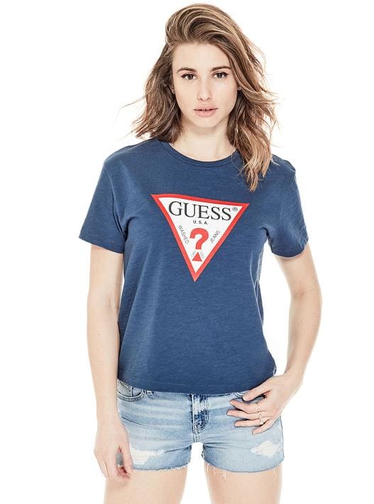 guess women's logo tee