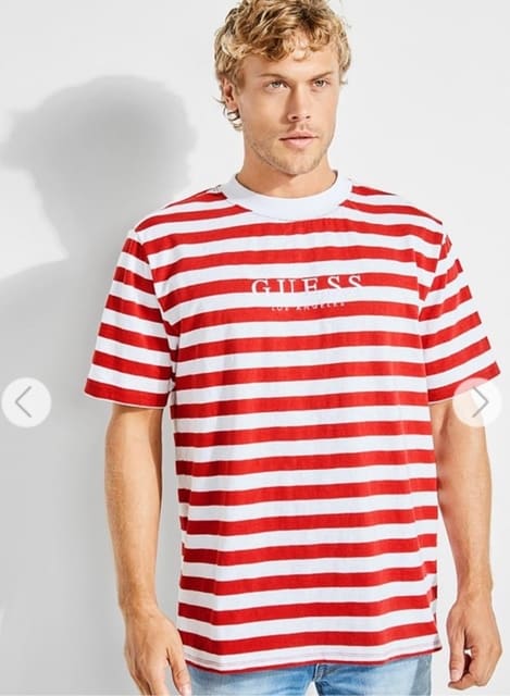 guess originals striped tee