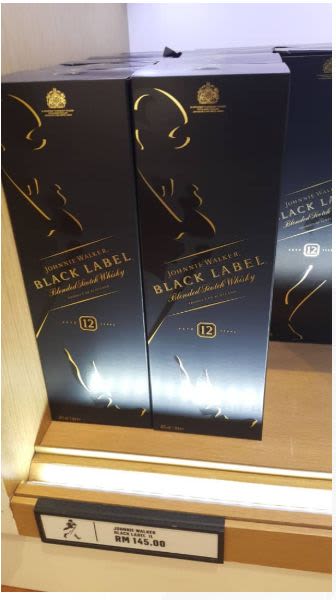 Johnnie Walker Black Label 12 Years Old Whisky Malaysia Duty Free 1l