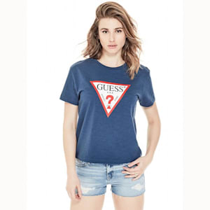 guess logo t shirt women's
