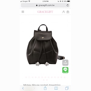 mickey mouse drawstring backpack