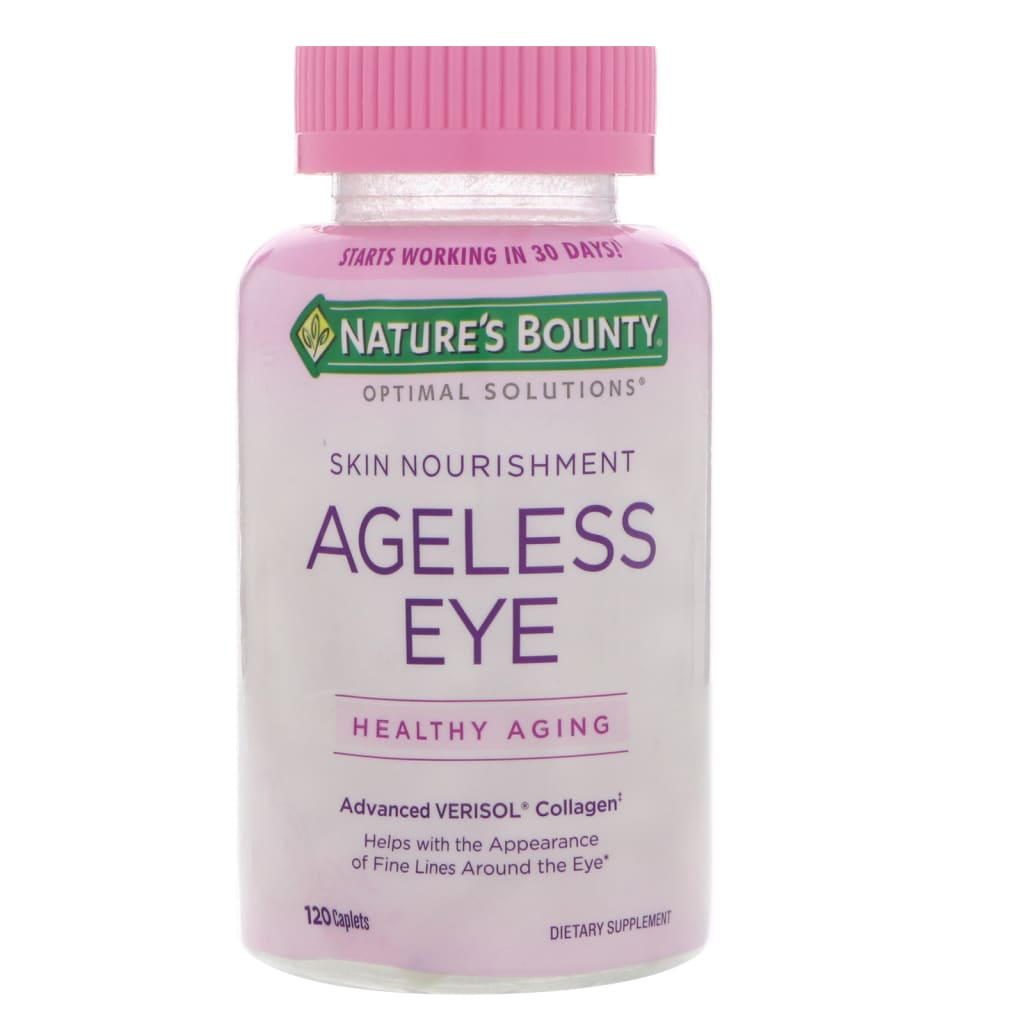 Nature S Bounty Optimal Solutions Ageless Eye Verisol Collagen 120 Caplets