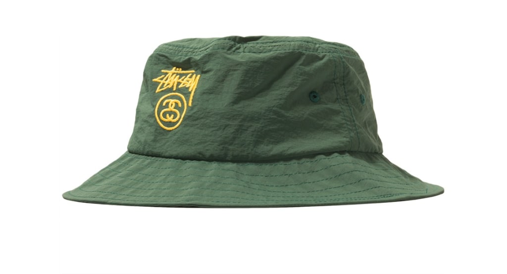 blue tie dye bucket hat