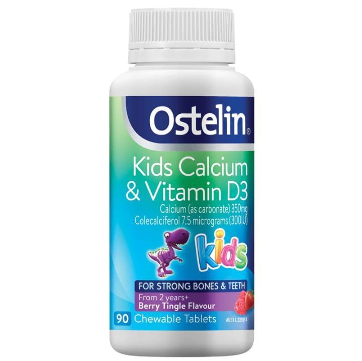 Ostelin Kids Calcium Vitamin D3 Supplements 90 Chewable Tablets