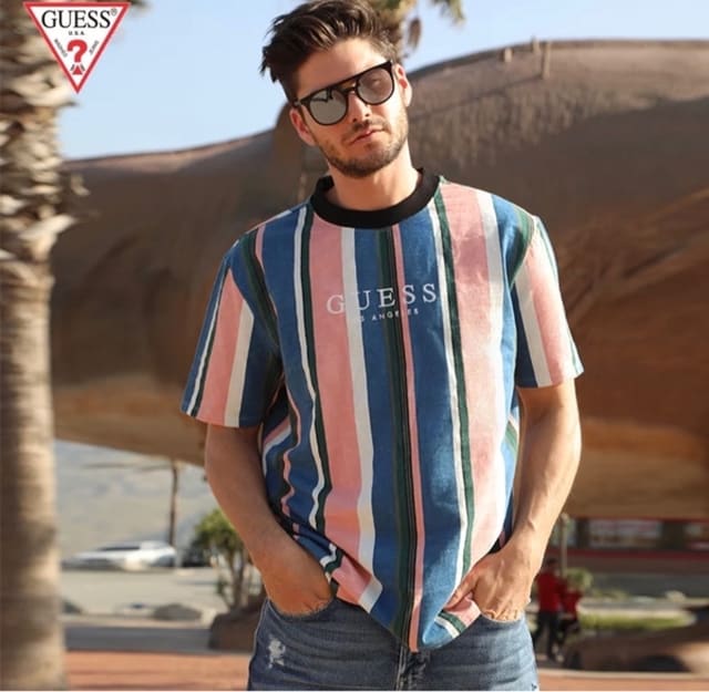 guess uo exclusive rexford striped tee