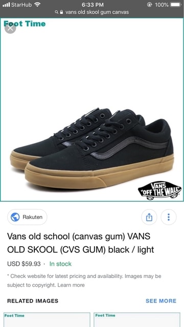 vans old skool canvas gum