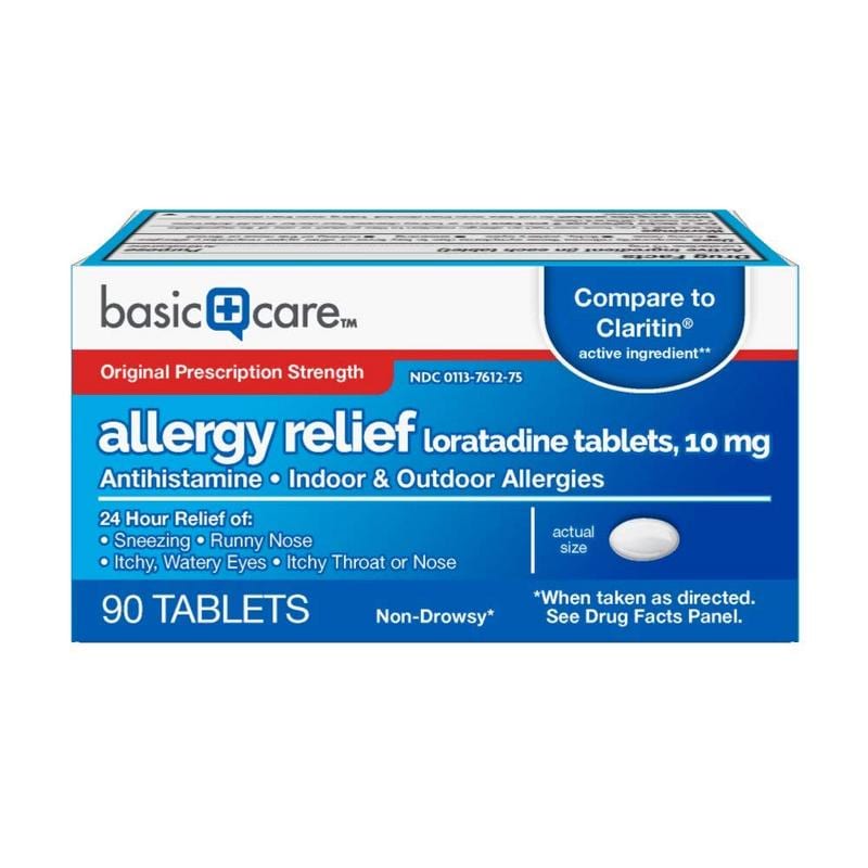 basic care allergy relief loratadine tablets 90 tablets