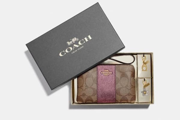 Coach boxed corner zip wristlet clearance