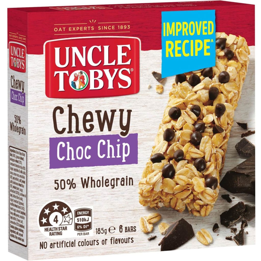 Uncle Toby S Chewy Chocolate Chip Muesli Bars 6 Packs