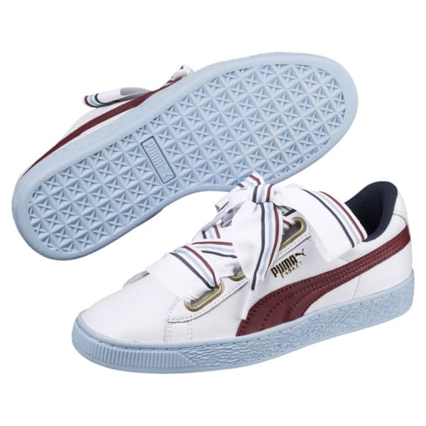 puma basket heart new school white
